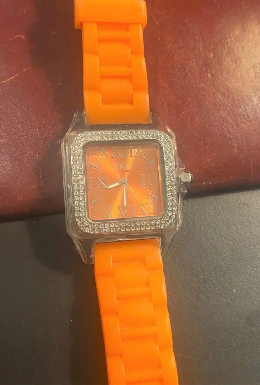 Women's 40mm TKO Watch, Clear Case, Crystal Accents